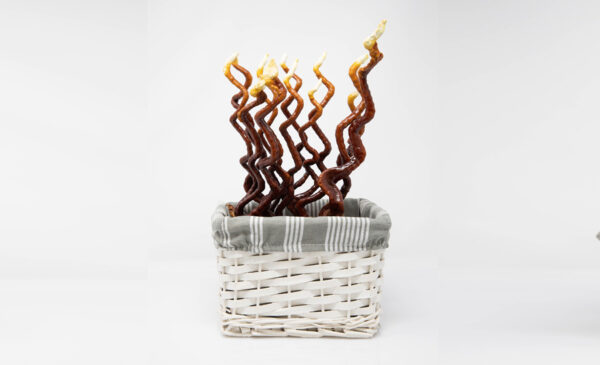 Deko-Reishi im Rattan Korb