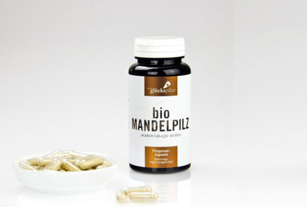 Mandelpilz (Agaricus Blazei Murril) BIO-VITALPILZ in Kapseln / TYROLER GLÜCKSPILZE