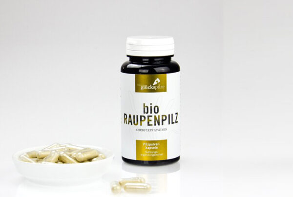 Raupenpilz (Cordyceps s.) BIO-VITALPILZ in Kapseln / TYROLER GLÜCKSPILZE