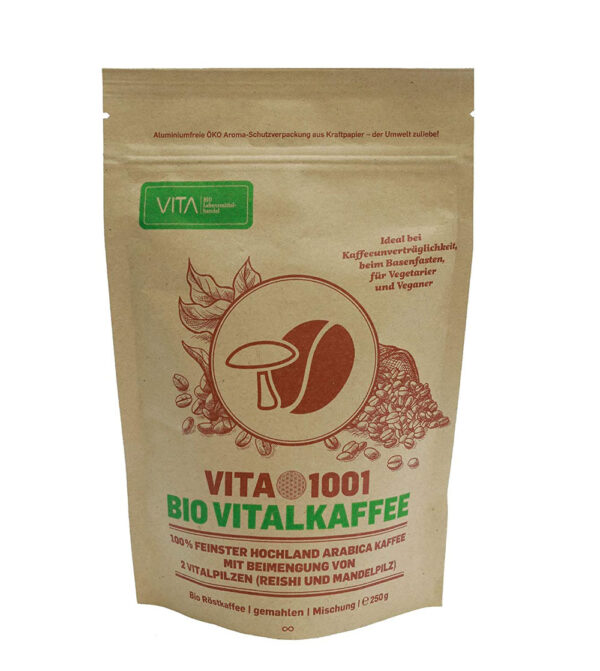 VITA 1001 - BIO Kaffee mit Reishi & Mandelpilz 250g