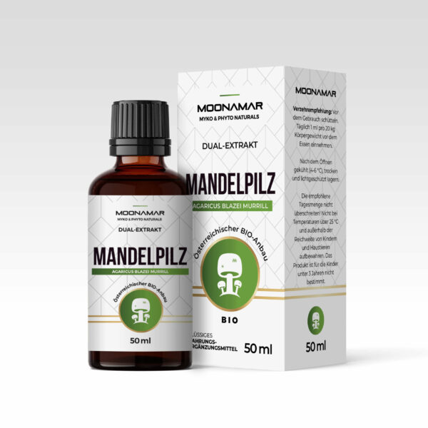 Mandelpilz (Agaricus Blazei Murril) / 50 ml BIO Flüssigextrakt / MOONAMAR