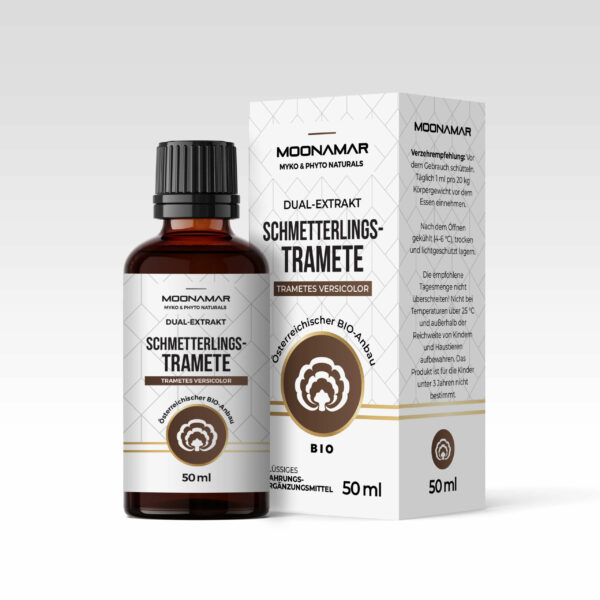 Schmetterlingstramete (Coriolus v.) / 50 ml BIO Flüssigextrakt / MOONAMAR